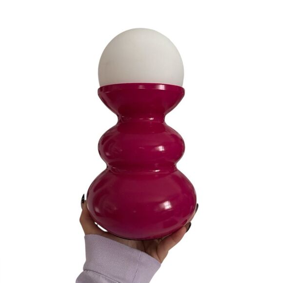 Mini Plastic Table Lamp with Glass Orb Pink NWOT - Picture 5 of 6